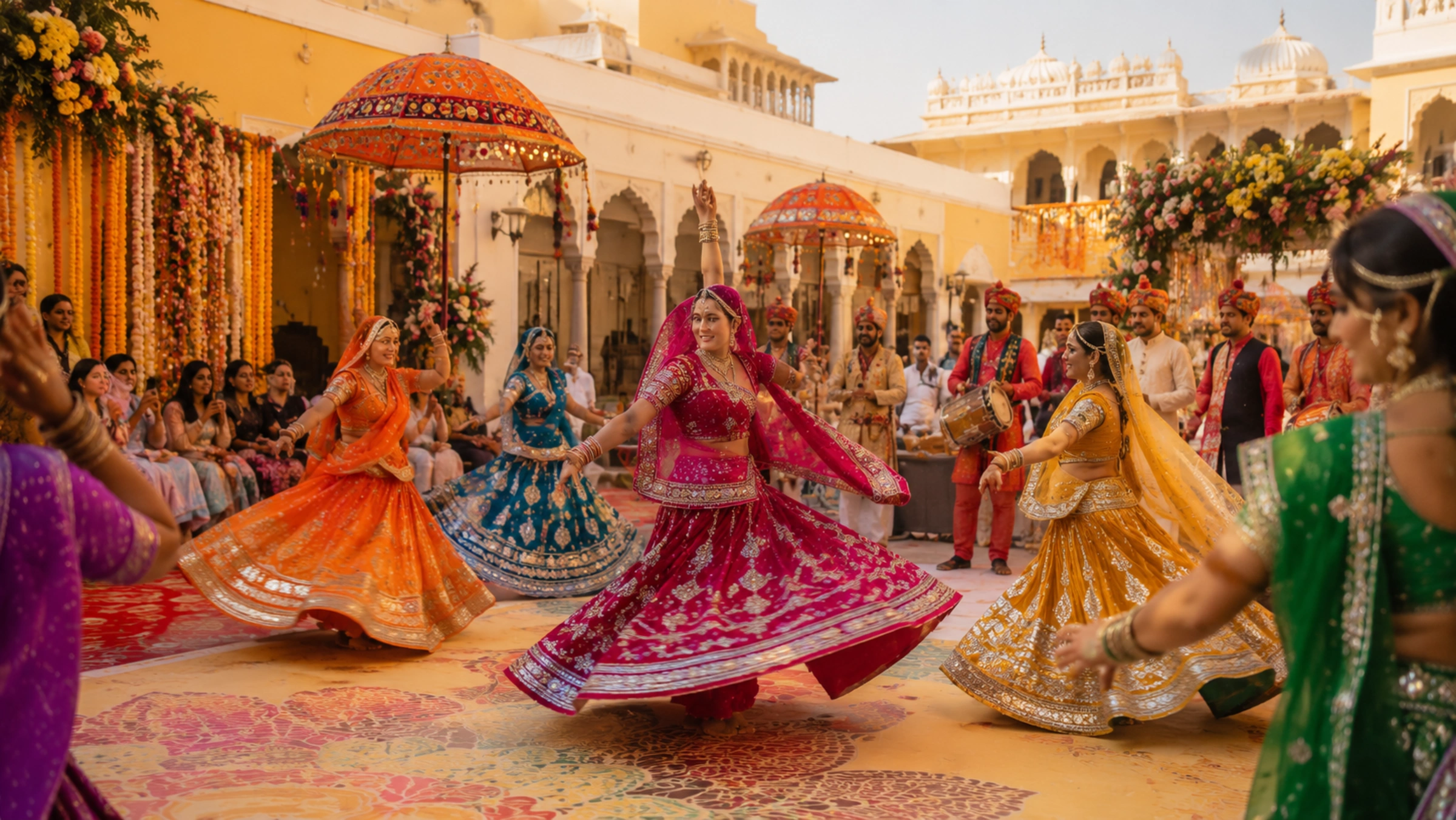 Vibrant traditional cultural celebration by Lotus Grandeure featuring authentic Indian rituals, heritage decor elements, and devotional ambiance crafted with luxury precision and cultural reverence.