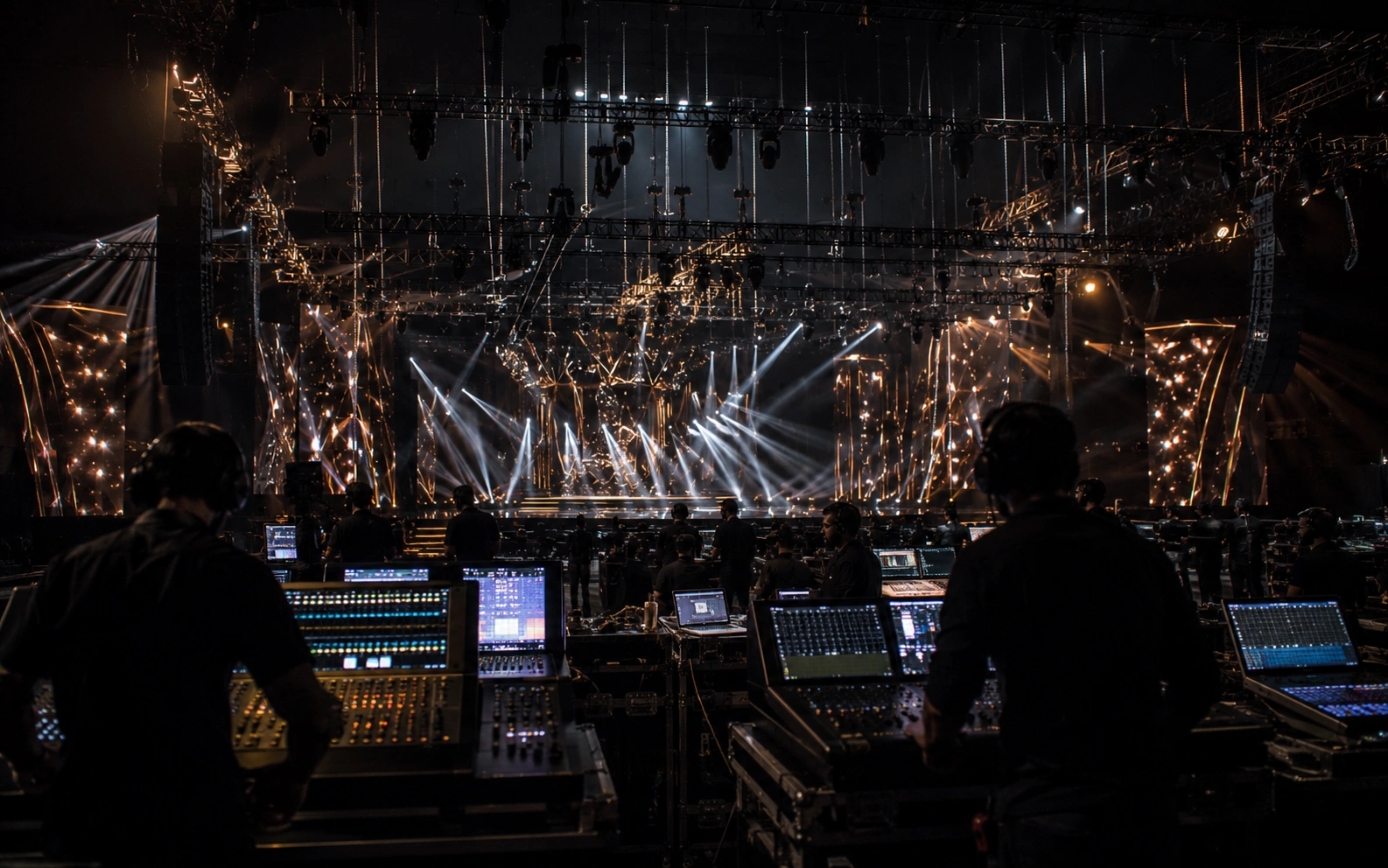 Spectacular mechanically rising floral mandap stage production by Lotus Grandeure showcasing precision stage engineering, dramatic reveal design, and large-scale luxury wedding architecture in India.