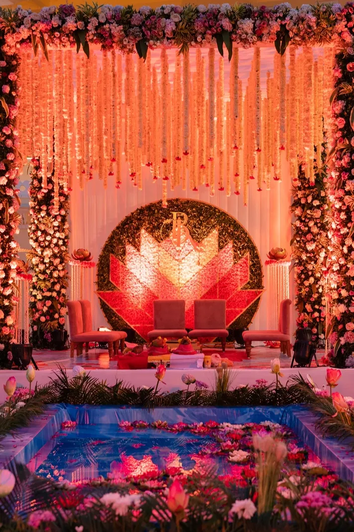 Lotus Grandeure royal destination wedding in Labh Garh Palace Udaipur with luxury decor, premium event styling and grand celebration experience